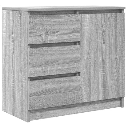 Dressoir met lade 71x35x65 cm spaanplaat grijs Sonoma