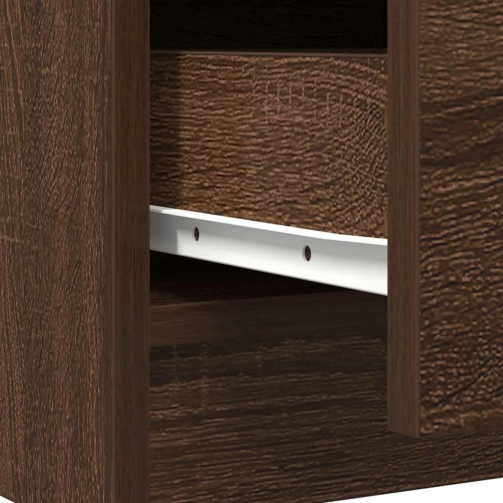 Dressoir met lade 71x35x65 cm spaanplaat bruin eikenkleurig