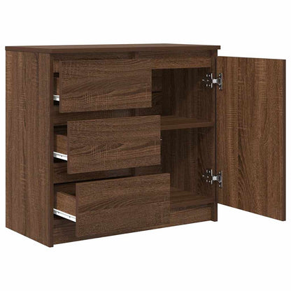 Dressoir met lade 71x35x65 cm spaanplaat bruin eikenkleurig