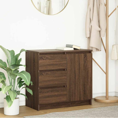 Dressoir met lade 71x35x65 cm spaanplaat bruin eikenkleurig