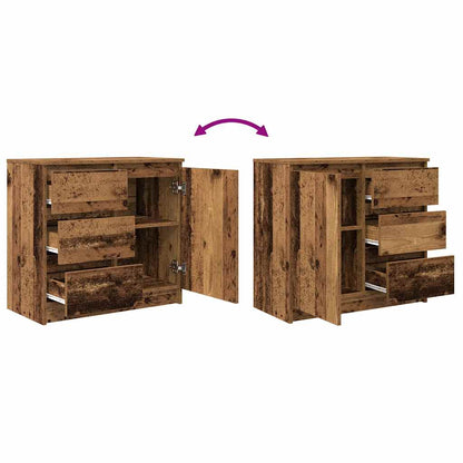 Dressoir met lade 71x35x65 cm spaanplaat oud hout