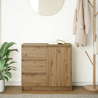 Dressoir lade 71x35x65 cm spaanplaat artisanaal eikenkleurig