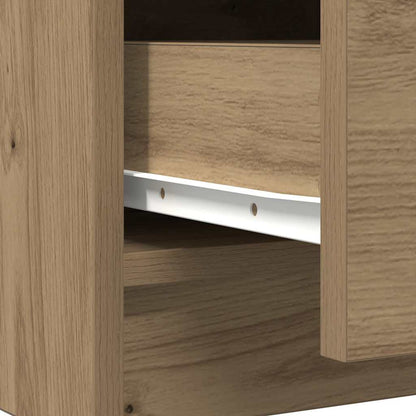 Dressoir lade 71x35x65 cm spaanplaat artisanaal eikenkleurig