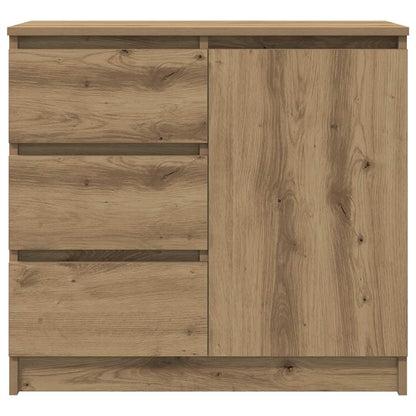 Dressoir lade 71x35x65 cm spaanplaat artisanaal eikenkleurig