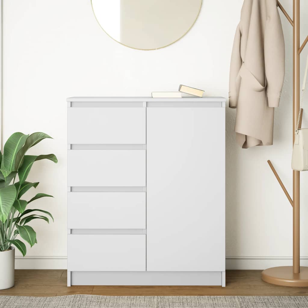 Dressoir met lades 71x35x84 cm spaanplaat wit
