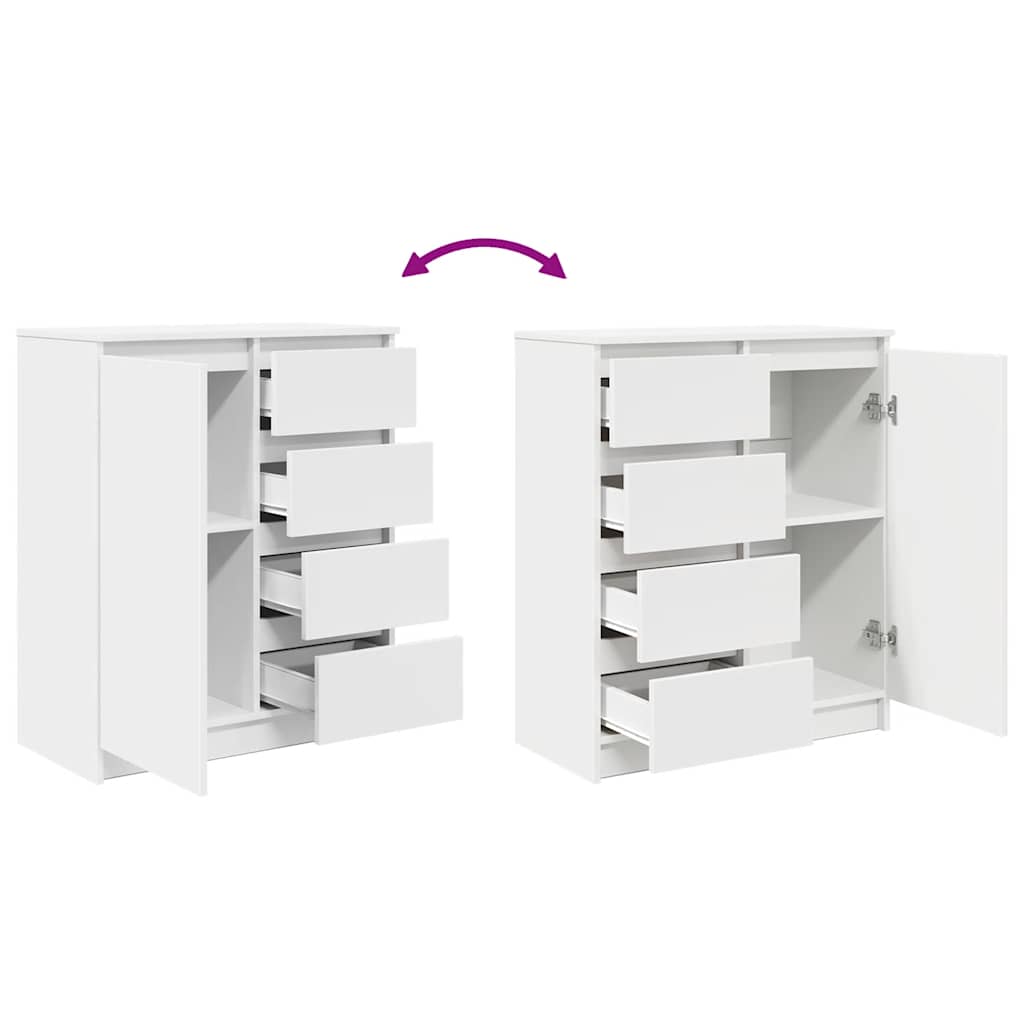 Dressoir met lades 71x35x84 cm spaanplaat wit