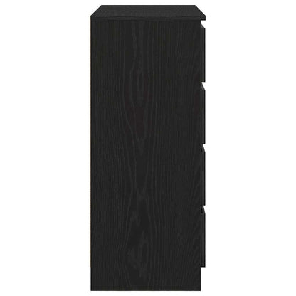 Dressoir met lades 71x35x84 cm spaanplaat zwart eikenkleurig