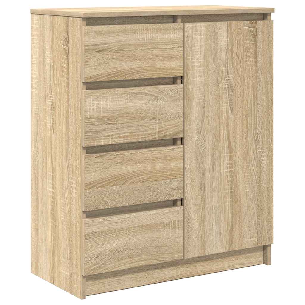 Dressoir met lades 71x35x84 cm spaanplaat sonoma eikenkleurig