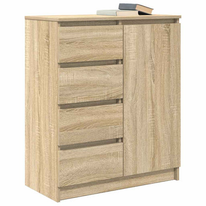 Dressoir met lades 71x35x84 cm spaanplaat sonoma eikenkleurig