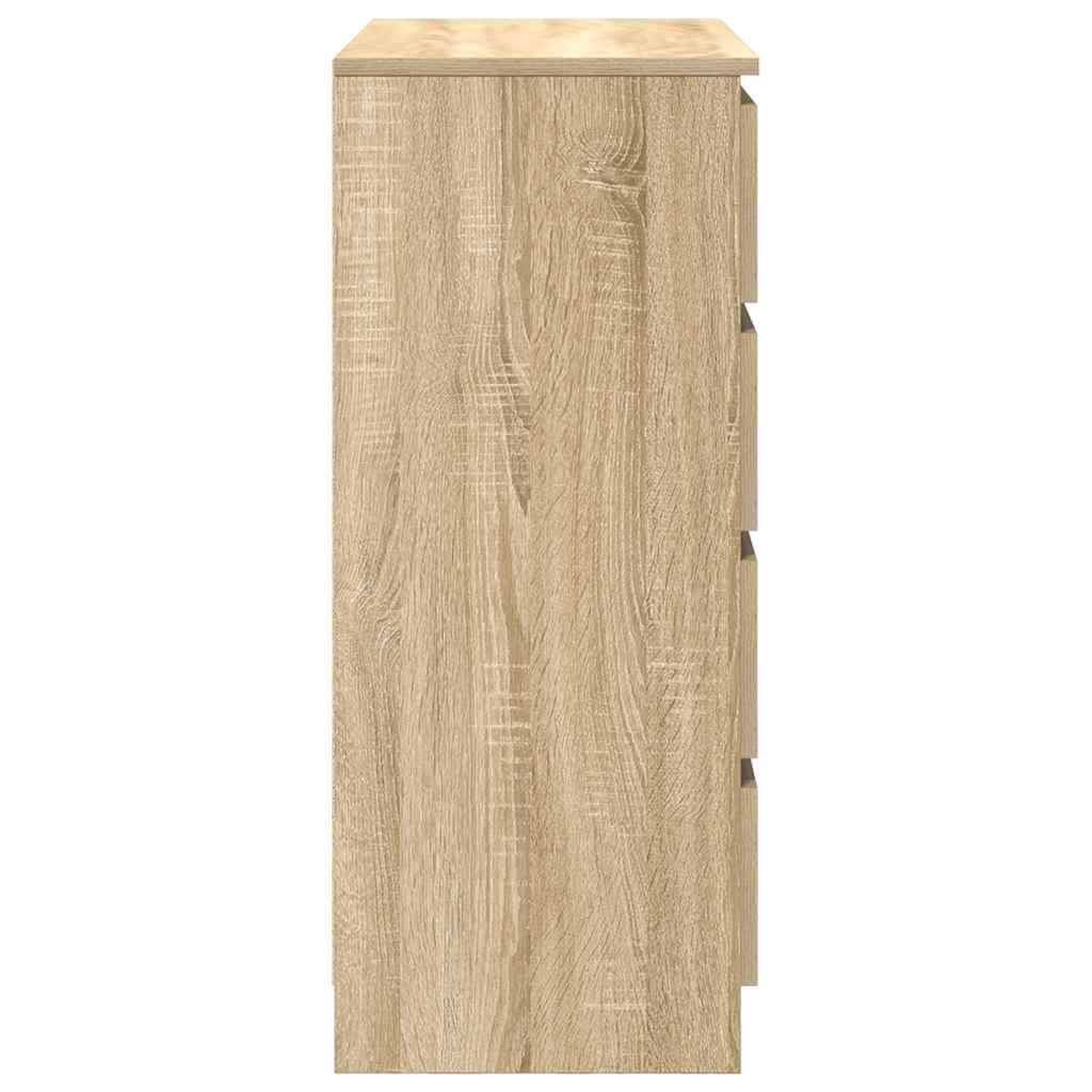 Dressoir met lades 71x35x84 cm spaanplaat sonoma eikenkleurig