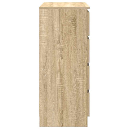 Dressoir met lades 71x35x84 cm spaanplaat sonoma eikenkleurig