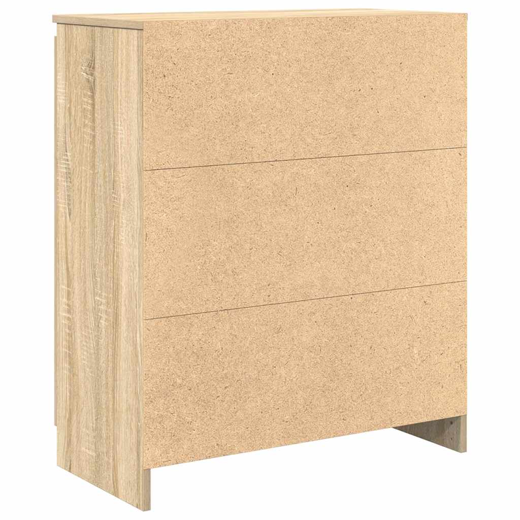 Dressoir met lades 71x35x84 cm spaanplaat sonoma eikenkleurig