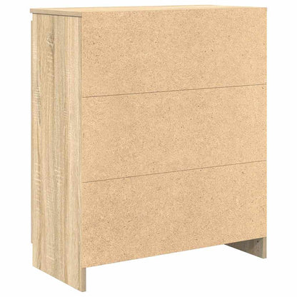 Dressoir met lades 71x35x84 cm spaanplaat sonoma eikenkleurig