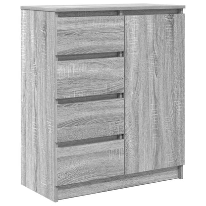 Dressoir met lades 71x35x84 cm spaanplaat grijs Sonoma