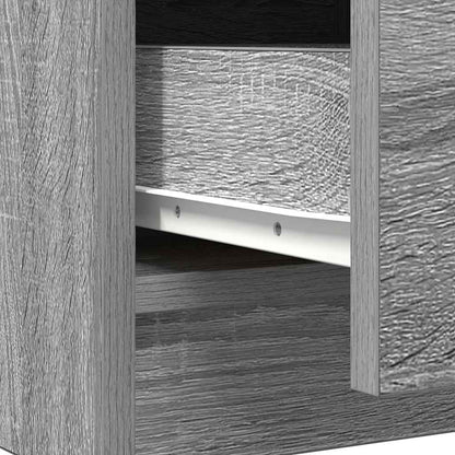 Dressoir met lades 71x35x84 cm spaanplaat grijs Sonoma