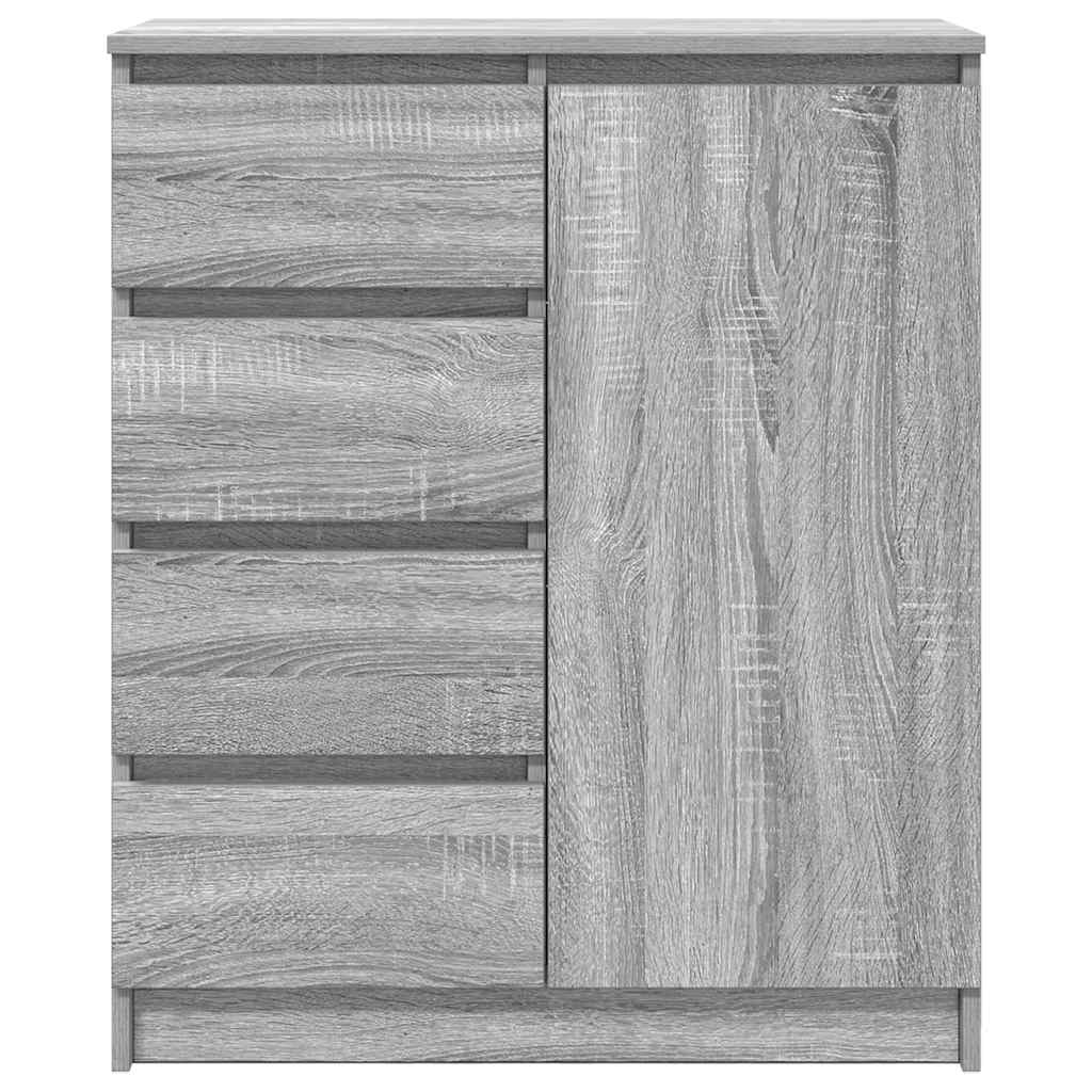 Dressoir met lades 71x35x84 cm spaanplaat grijs Sonoma