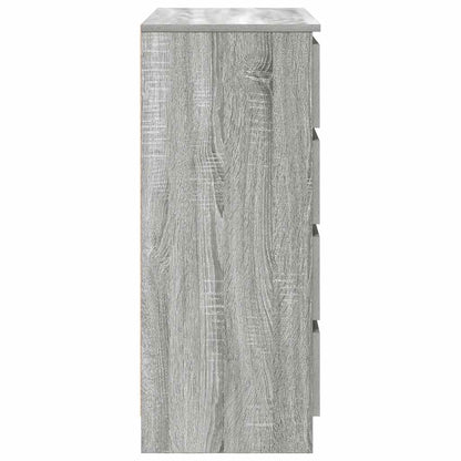 Dressoir met lades 71x35x84 cm spaanplaat grijs Sonoma