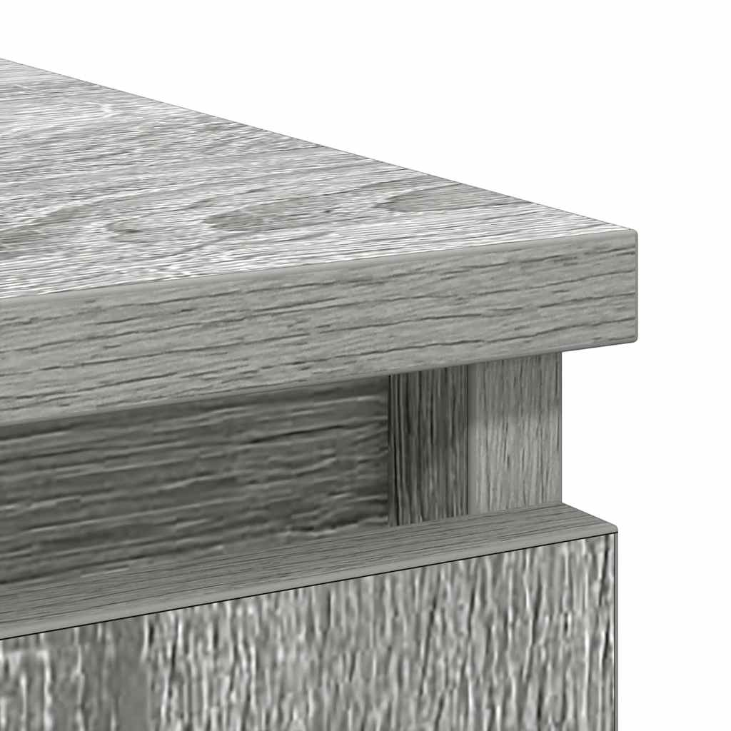 Dressoir met lades 71x35x84 cm spaanplaat grijs Sonoma