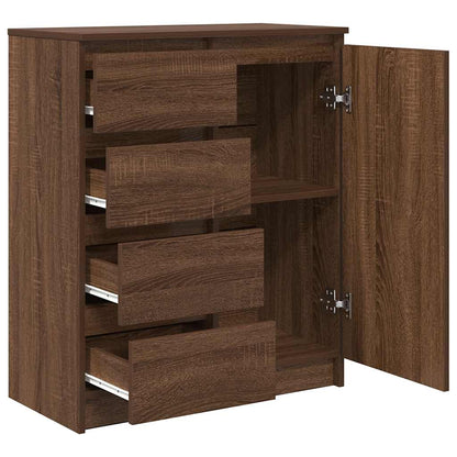 Dressoir met lades 71x35x84 cm spaanplaat bruin eikenkleurig