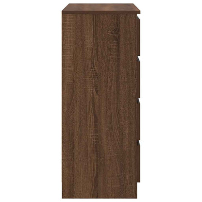Dressoir met lades 71x35x84 cm spaanplaat bruin eikenkleurig