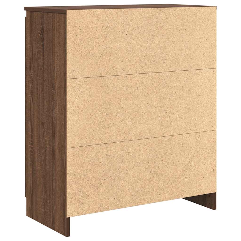 Dressoir met lades 71x35x84 cm spaanplaat bruin eikenkleurig