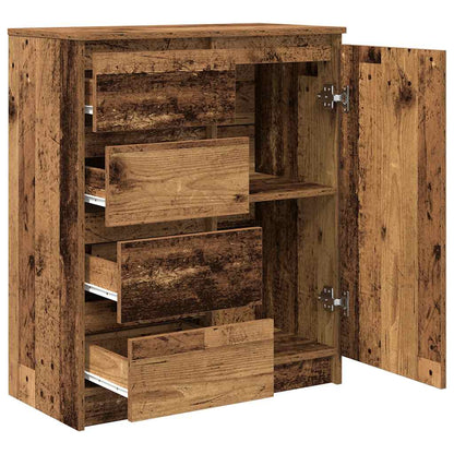 Dressoir met lades 71x35x84 cm spaanplaat hout oud hout