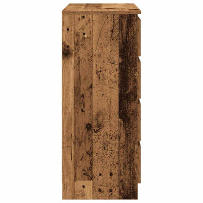 Dressoir met lades 71x35x84 cm spaanplaat hout oud hout