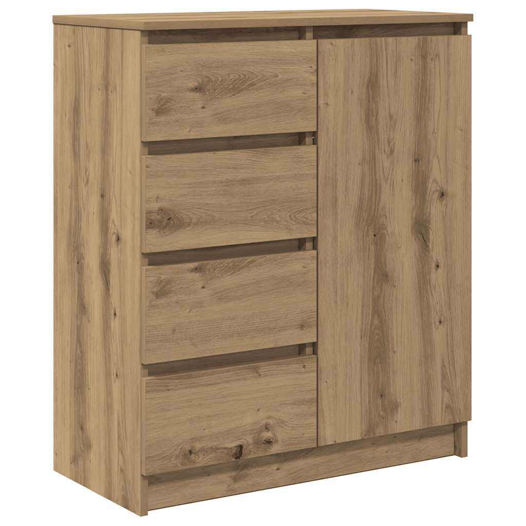 Dressoir lades 71x35x84 cm spaanplaat artisanaal eikenkleurig
