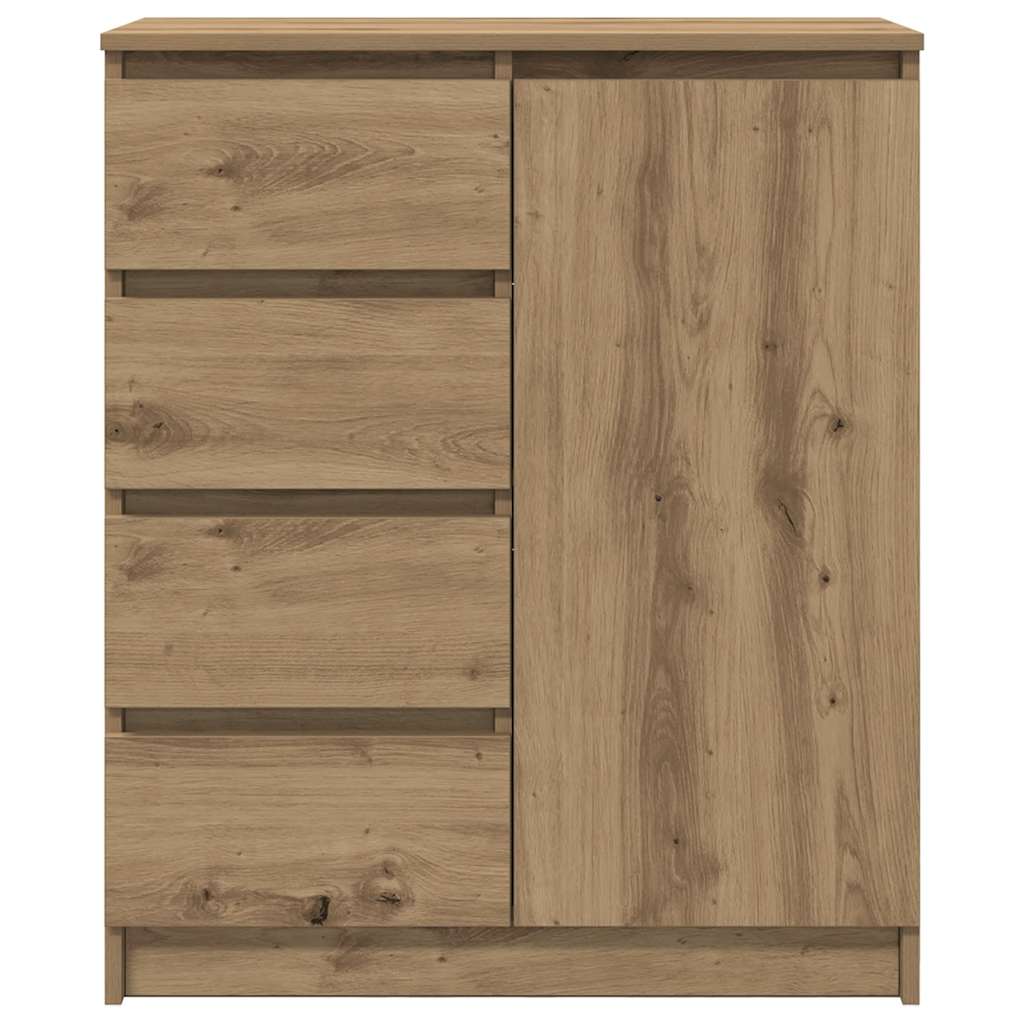 Dressoir lades 71x35x84 cm spaanplaat artisanaal eikenkleurig