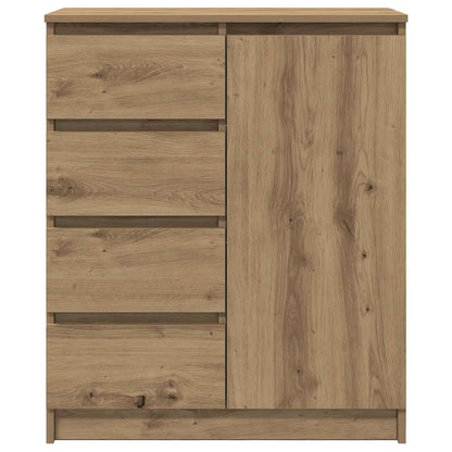 Dressoir lades 71x35x84 cm spaanplaat artisanaal eikenkleurig