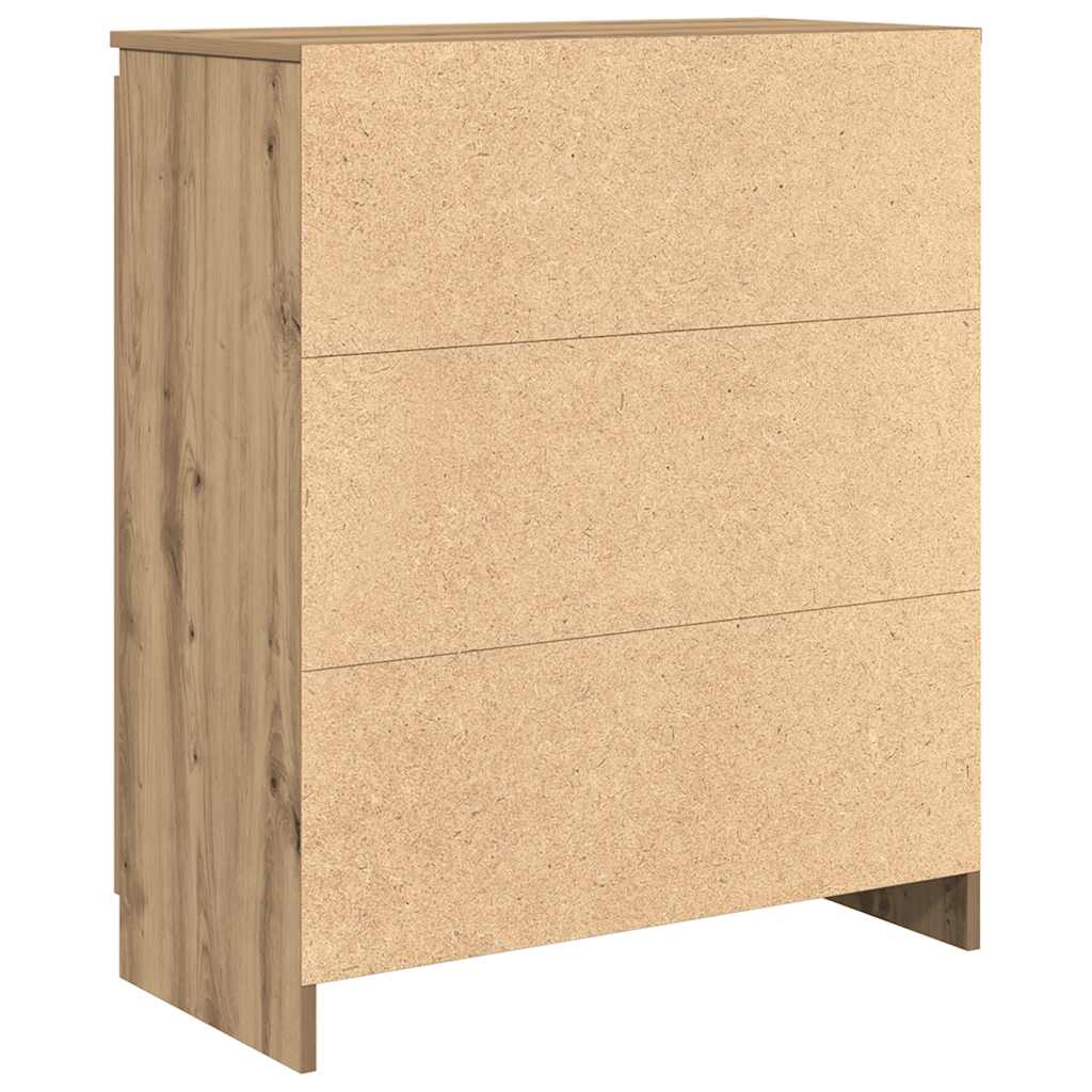 Dressoir lades 71x35x84 cm spaanplaat artisanaal eikenkleurig