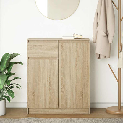 Dressoir met lade 71x35x84 cm spaanplaat sonoma eikenkleurig