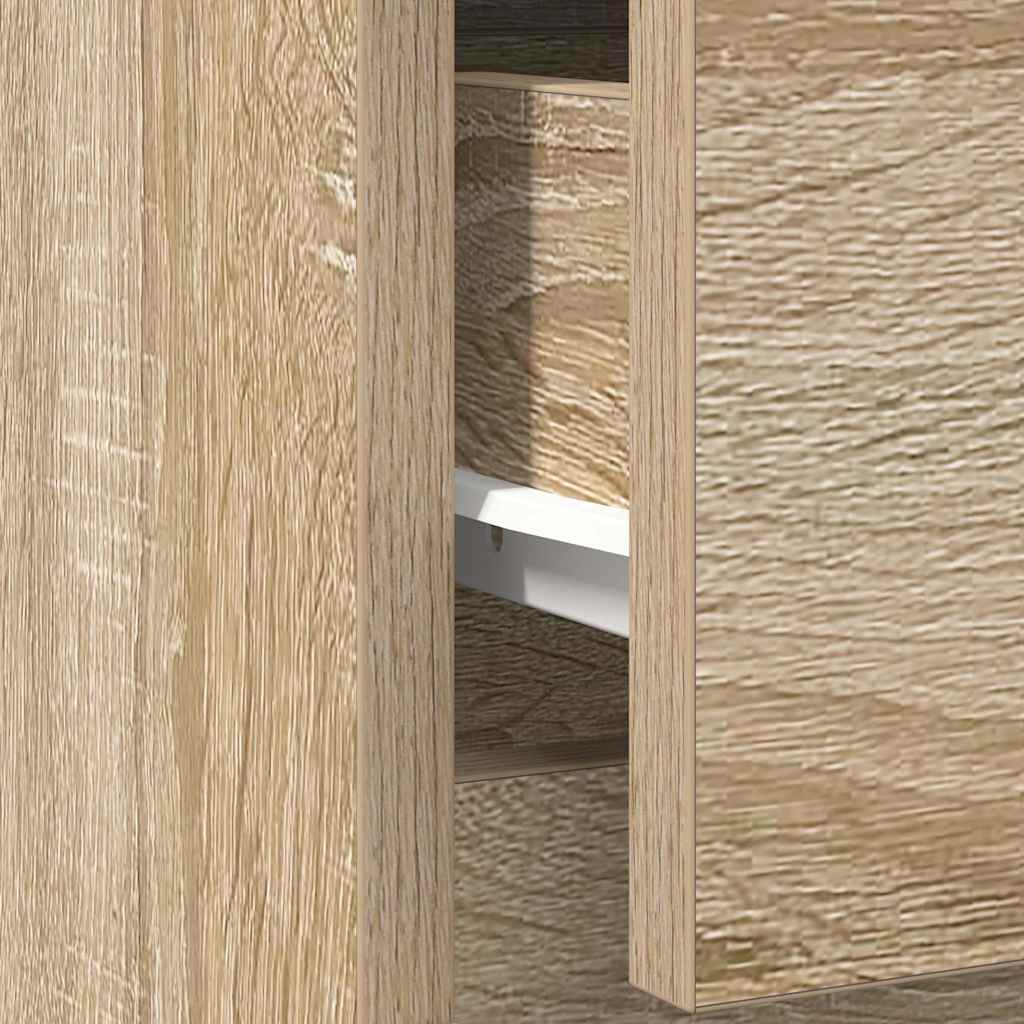 Dressoir met lade 71x35x84 cm spaanplaat sonoma eikenkleurig