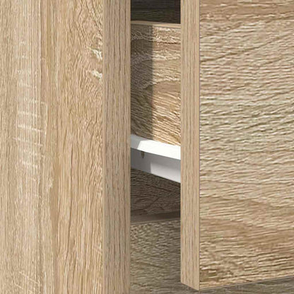 Dressoir met lade 71x35x84 cm spaanplaat sonoma eikenkleurig