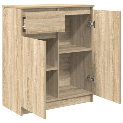 Dressoir met lade 71x35x84 cm spaanplaat sonoma eikenkleurig