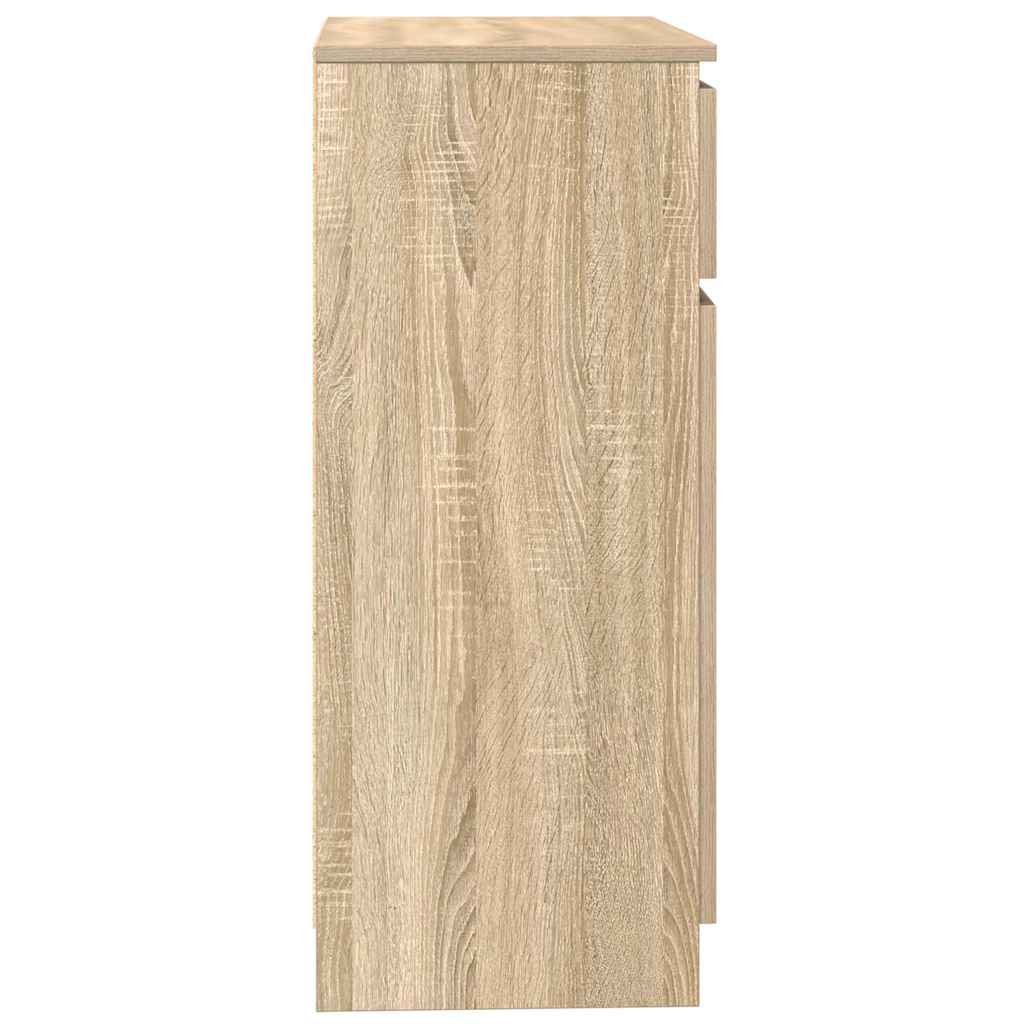 Dressoir met lade 71x35x84 cm spaanplaat sonoma eikenkleurig