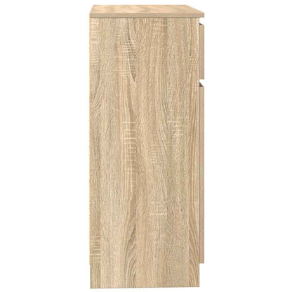 Dressoir met lade 71x35x84 cm spaanplaat sonoma eikenkleurig