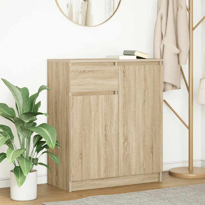 Dressoir met lade 71x35x84 cm spaanplaat sonoma eikenkleurig