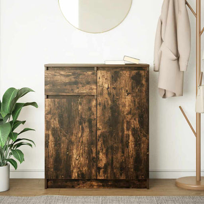 Dressoir met lade 71x35x84 cm spaanplaat gerookt eikenkleurig