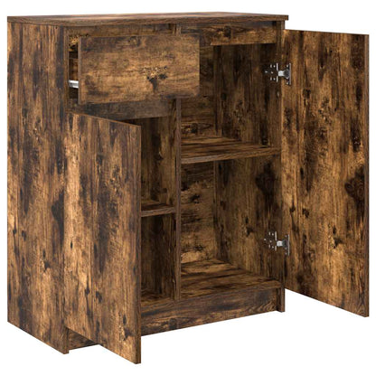 Dressoir met lade 71x35x84 cm spaanplaat gerookt eikenkleurig