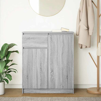 Dressoir met lade 71x35x84 cm spaanplaat grijs Sonoma