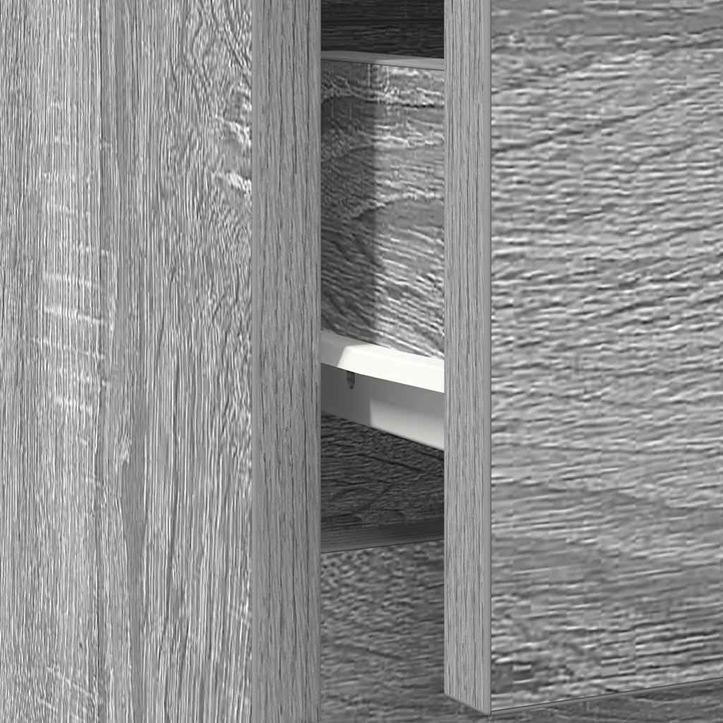 Dressoir met lade 71x35x84 cm spaanplaat grijs Sonoma