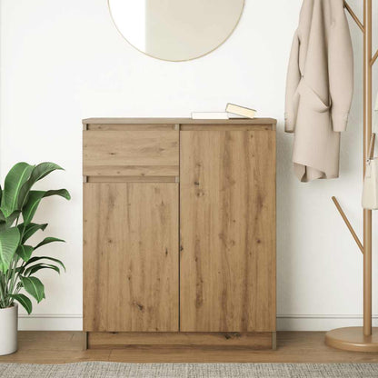 Dressoir lade 71x35x84 cm spaanplaat artisanaal eikenkleurig