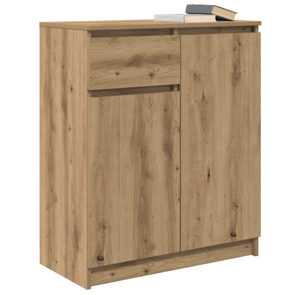 Dressoir lade 71x35x84 cm spaanplaat artisanaal eikenkleurig