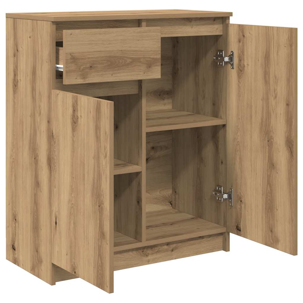 Dressoir lade 71x35x84 cm spaanplaat artisanaal eikenkleurig