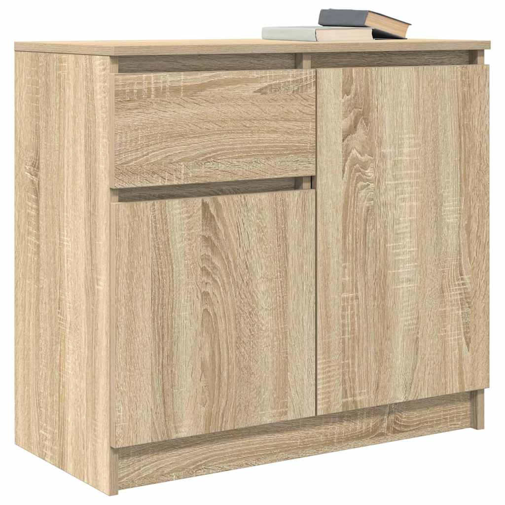 Dressoir met lade 71x35x65 cm spaanplaat sonoma eikenkleurig