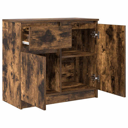Dressoir met lade 71x35x65 cm spaanplaat gerookt eikenkleurig