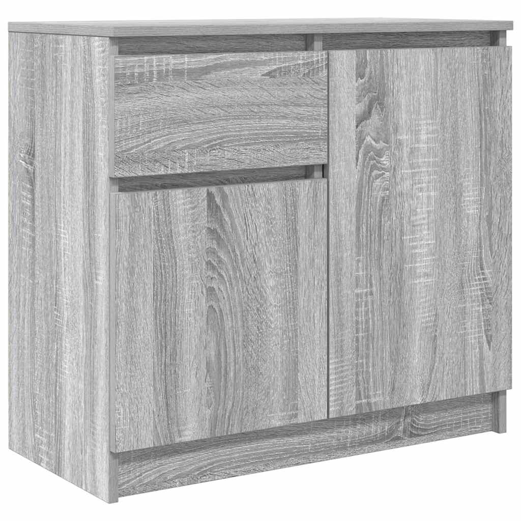 Dressoir met lade 71x35x65 cm spaanplaat grijs Sonoma