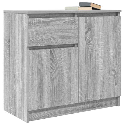 Dressoir met lade 71x35x65 cm spaanplaat grijs Sonoma