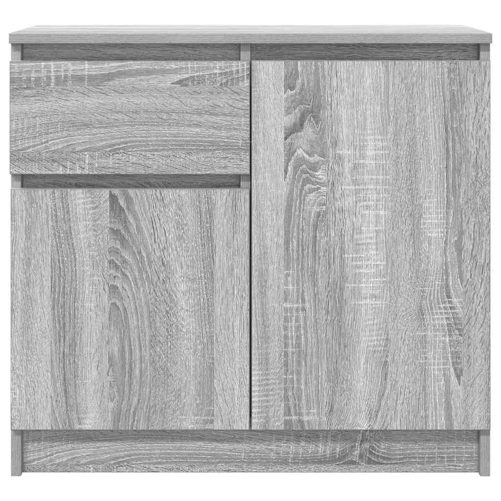 Dressoir met lade 71x35x65 cm spaanplaat grijs Sonoma